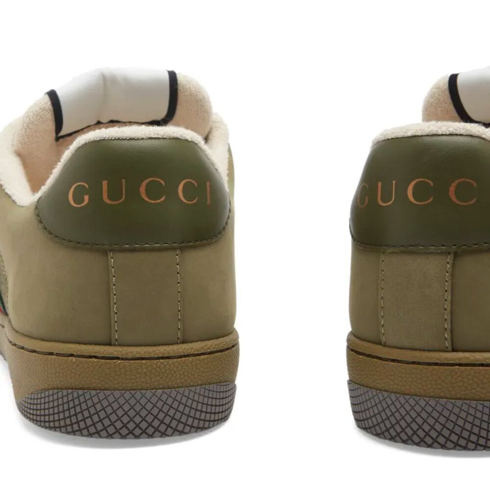NEW GUCCI Screener Ripstop GG Logo WEB Sneakers Men's G 8.5 / US 9 Authentic - Picture 7 of 13